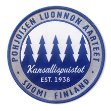 Lataa kuva Galleria-katseluun, Kangasmerkki &quot;Kansallispuistot EST. 1938&quot;
