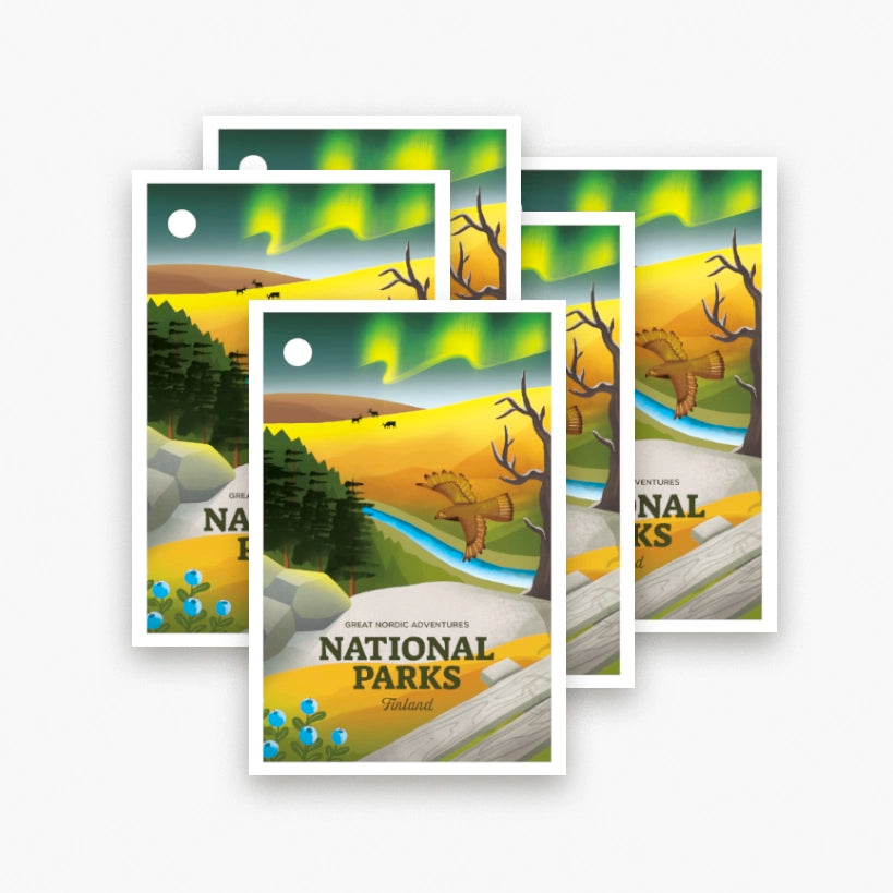 National Parks Finland -postikortit, 5 kpl setti