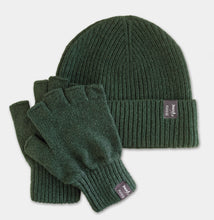 Lade das Bild in den Galerie-Viewer, Kaschmir-Mütze &amp; Woll-Fingerstulpen
